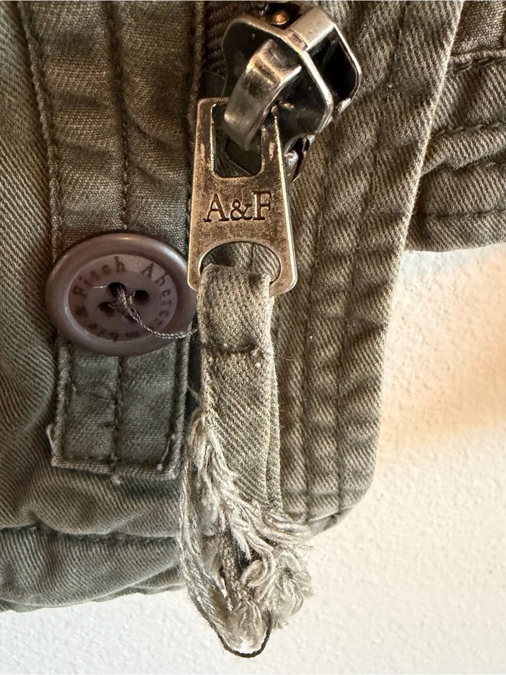 Abercrombie & Fitch Men's Sentinel Jacket Olive Green, Vintage Size Small